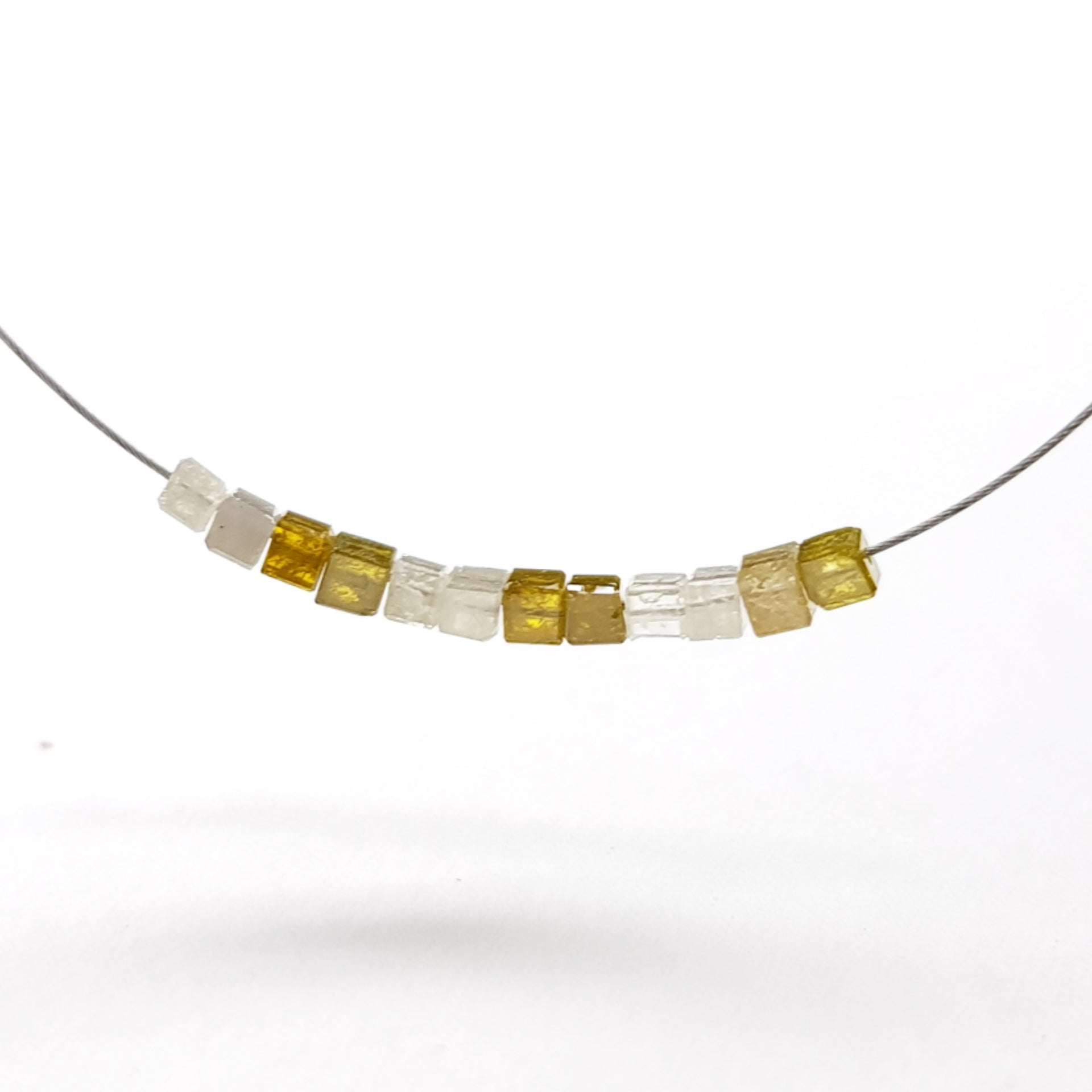 1.00 Carat Lot 1.50 to 2.00 MM Natural Yellow Gray Color Polished Cube Loose Diamonds Beads with Drilled Hole for Jewelry