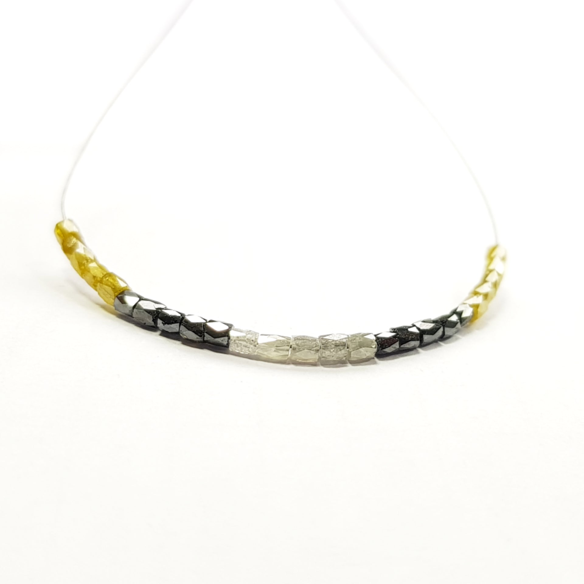 1.00 Carat Lot 1.5-2.0 MM Natural Multi Color Tube Pipe Diamond Beads with Drilled Hole