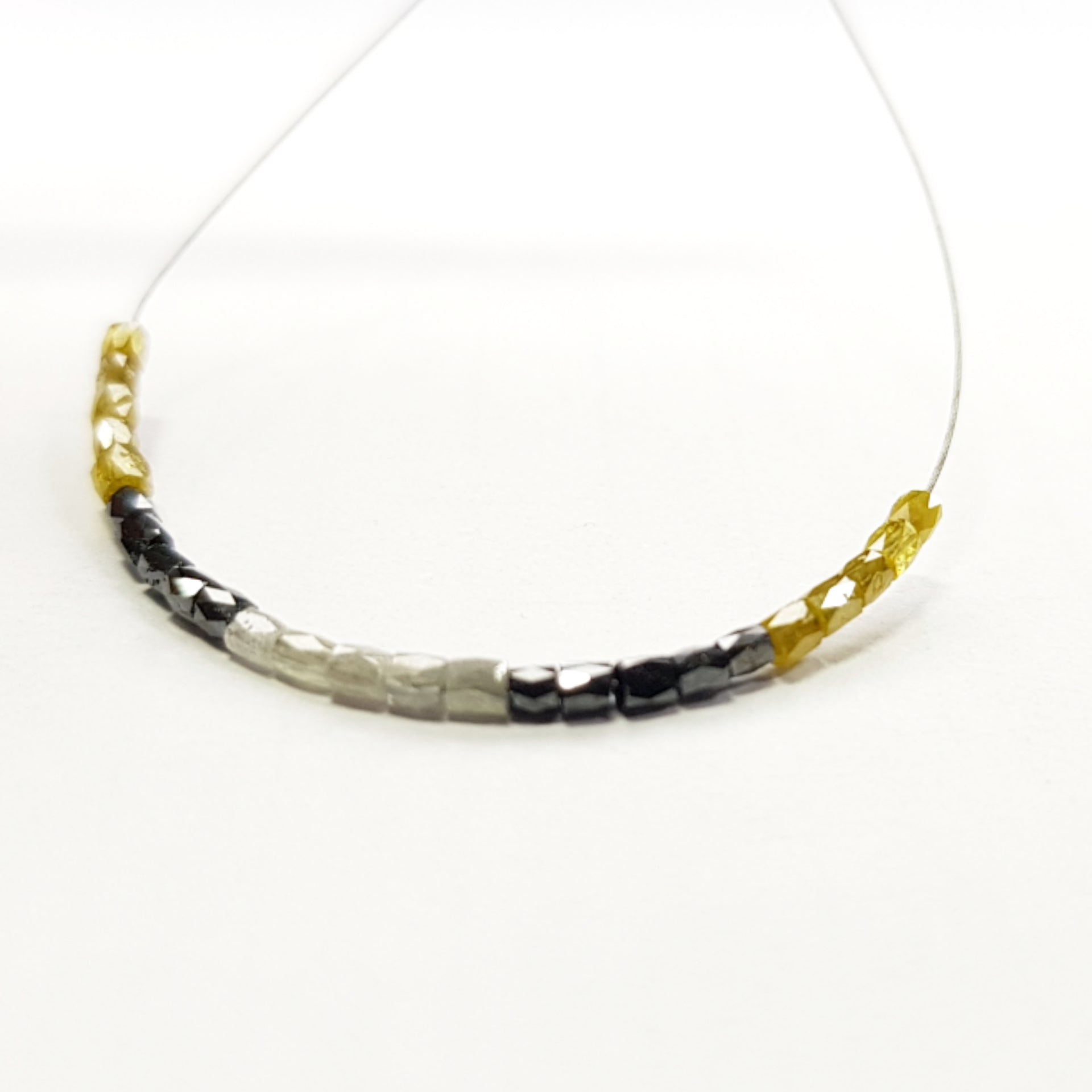 1.00 Carat Lot 1.5-2.0 MM Natural Multi Color Tube Pipe Diamond Beads with Drilled Hole