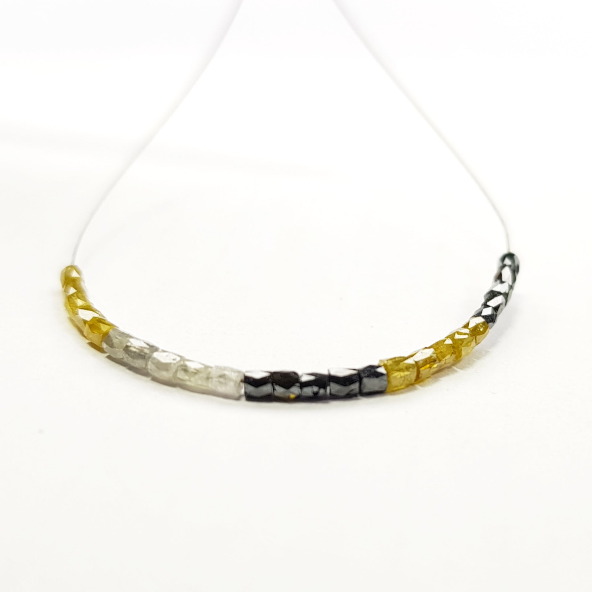 1.00 Ct Lot Natural Multi Color Tube Diamond Beads with Drilled Hole For Strand Necklace