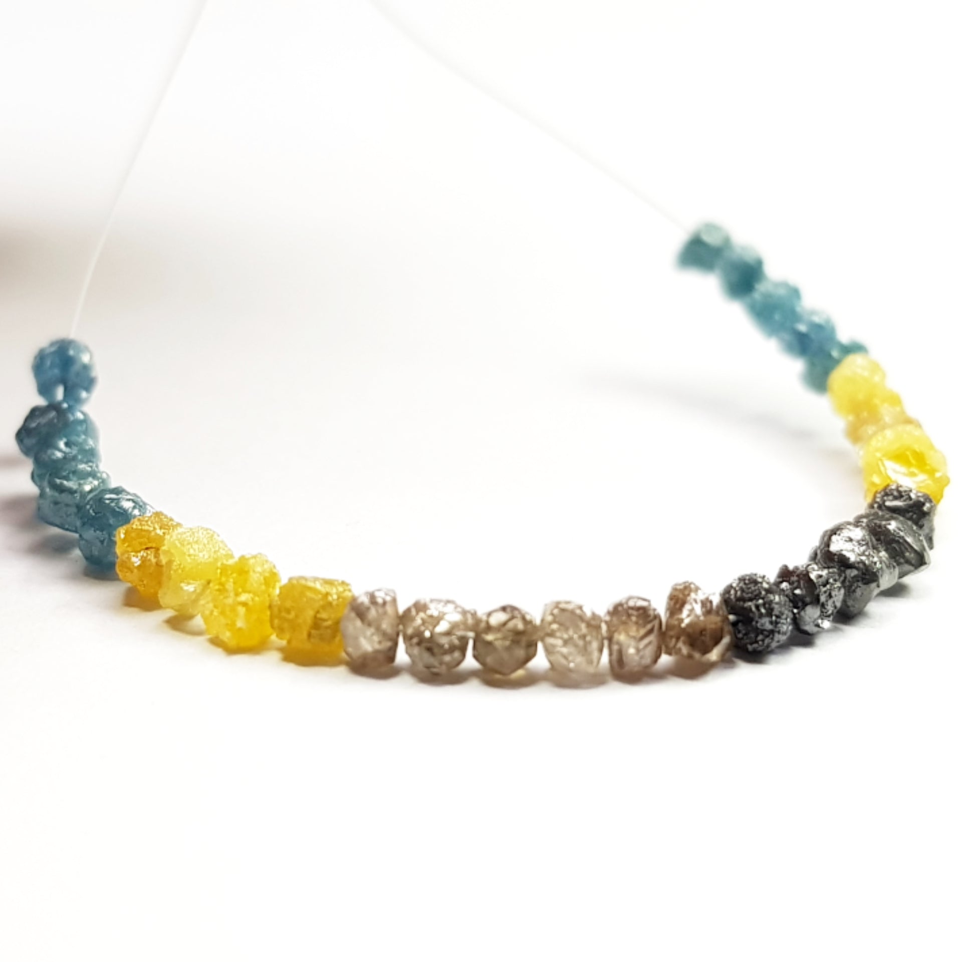 3.00 Ct Natural Raw Loose Diamond Beads, Fancy Multi Color Rough Diamond Beads, 2.00 mm to 3.00 mm