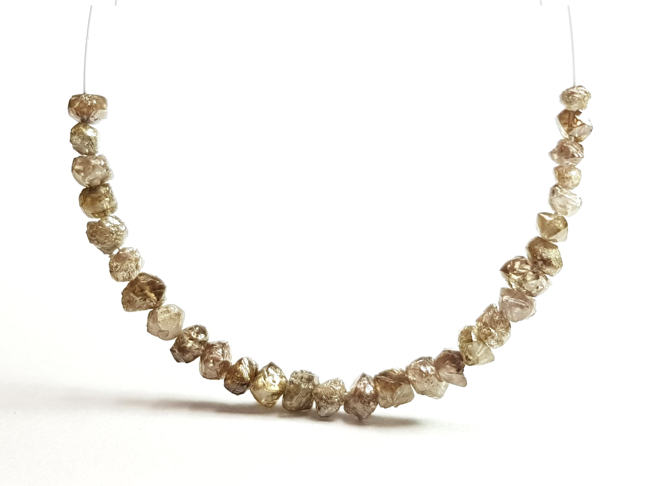 2.00 Ct Lot Natural Brown Color Raw Rough Loose Diamond Beads with Drilled Hole