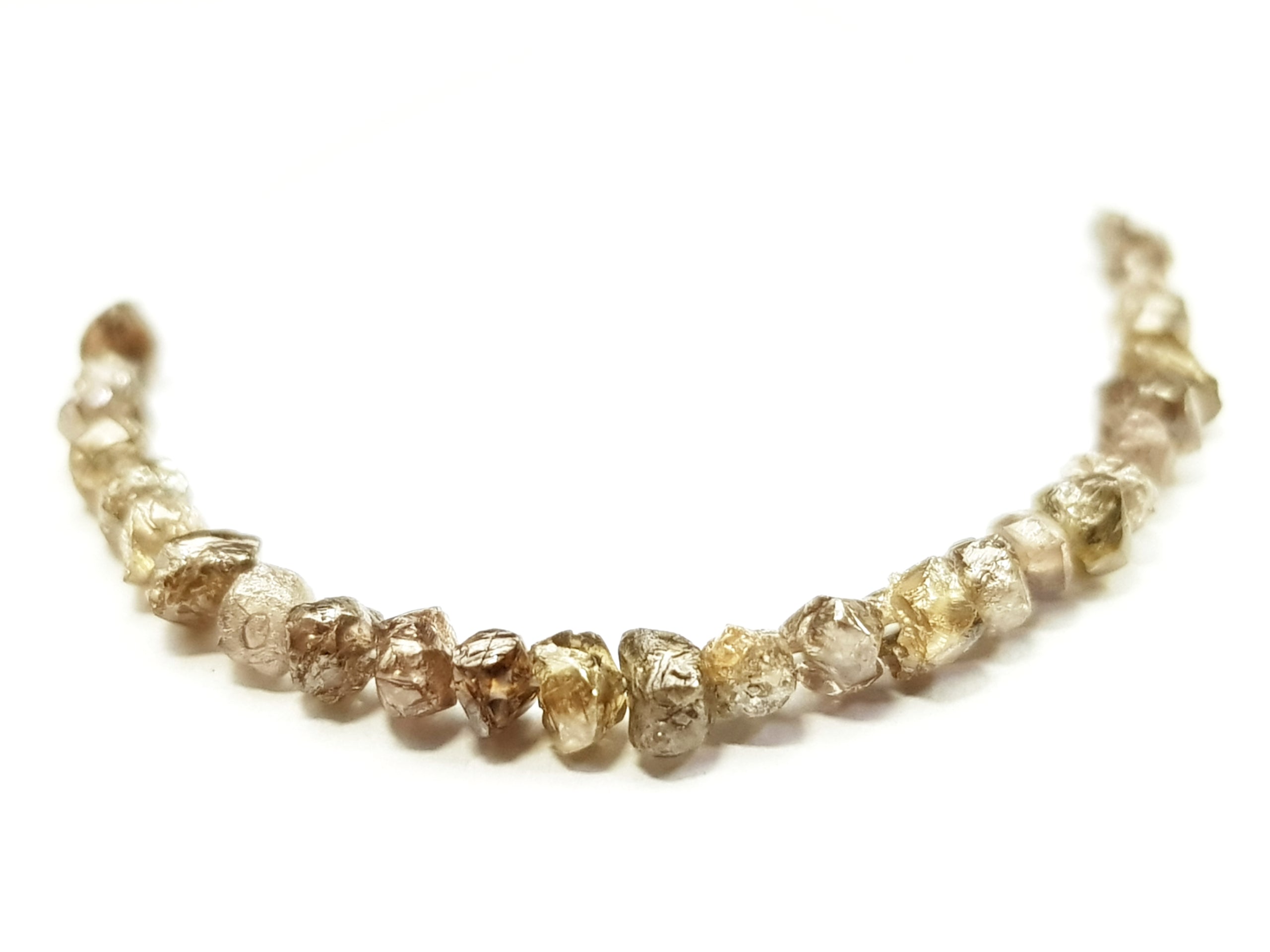 2.00 Ct Lot Natural Brown Color Raw Rough Loose Diamond Beads with Drilled Hole