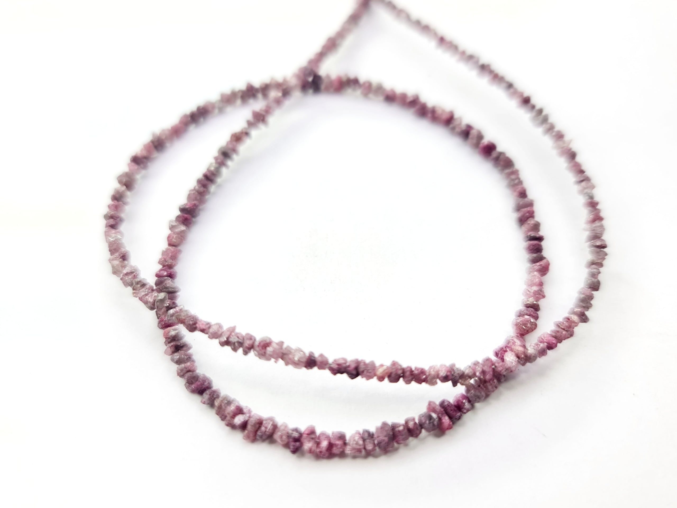20.00 Ct Fancy Pink Color Raw Uncut Rough Loose Diamonds Beads 16" Strand Necklace wt Silver Clasp