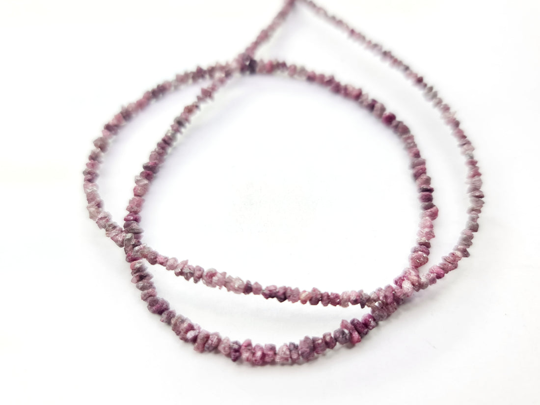 20.00 Ct Fancy Pink Color Raw Uncut Rough Loose Diamonds Beads 16" Strand Necklace wt Silver Clasp