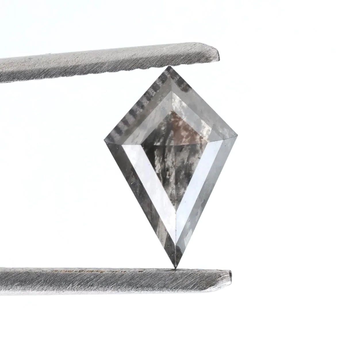 1.36 Cts Salt and Pepper Diamond, Natural Gray Kite Loose Diamonds for Engagement Ring