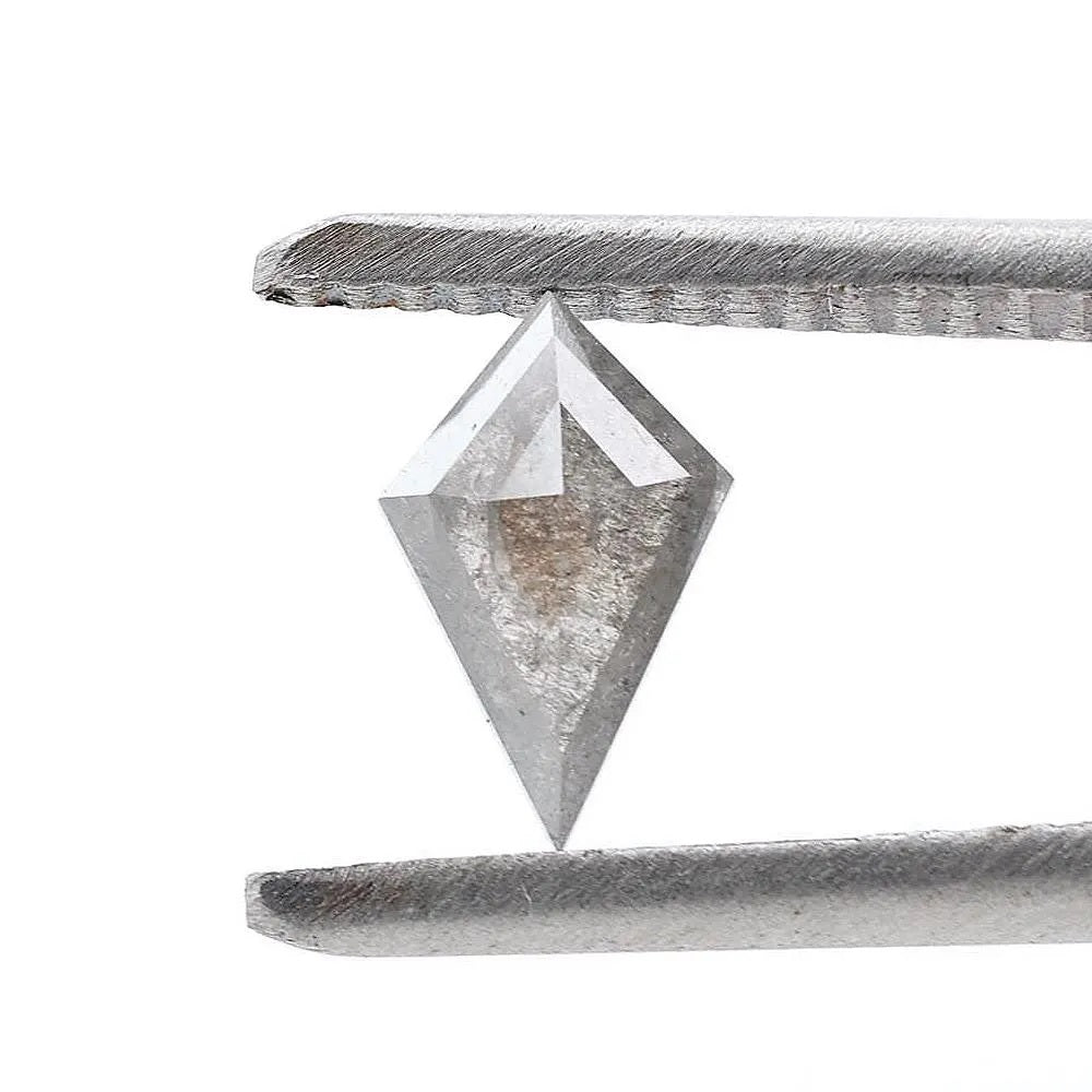 0.51 Cts Salt and Pepper Diamond, Natural Gray Kite Loose Diamonds for Engagement Ring