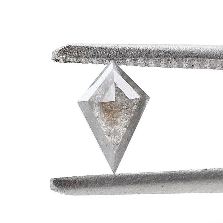 0.51 Cts Salt and Pepper Diamond, Natural Gray Kite Loose Diamonds for Engagement Ring