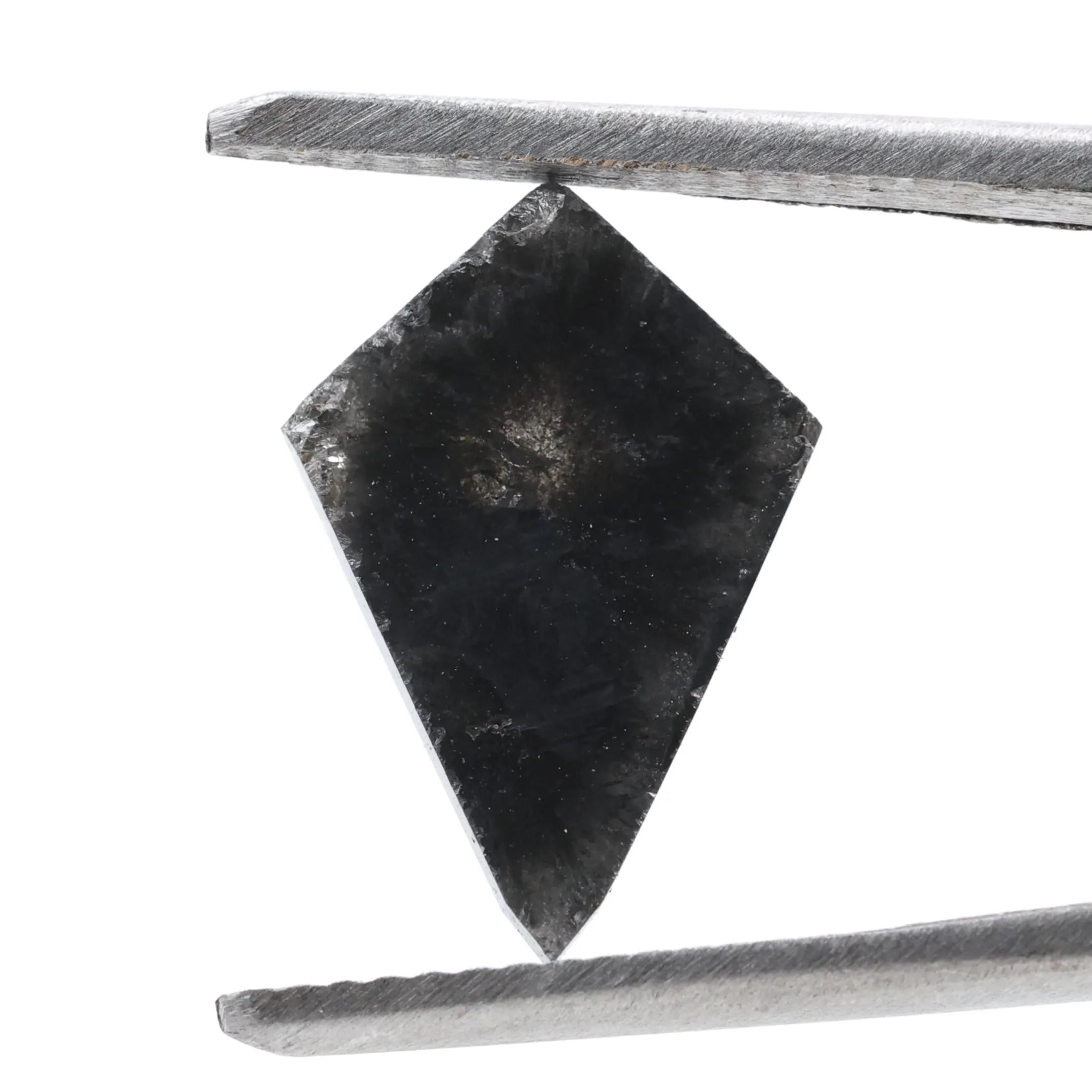 2.79 Carat Salt and Pepper Diamond, Natural Gray Kite Loose Diamonds for Minimalist Engagement Ring