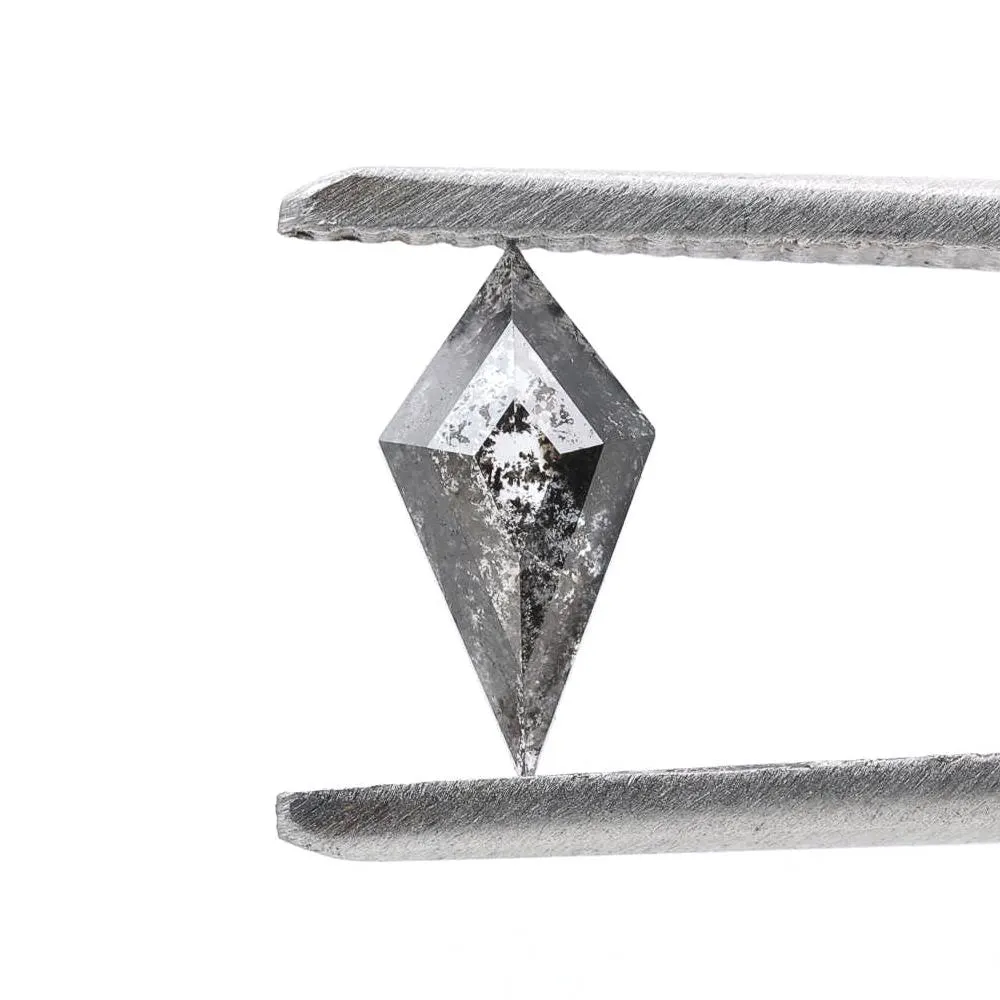 0.45 Cts Salt and Pepper Diamond, Natural Gray Kite Loose Diamonds for Engagement Ring