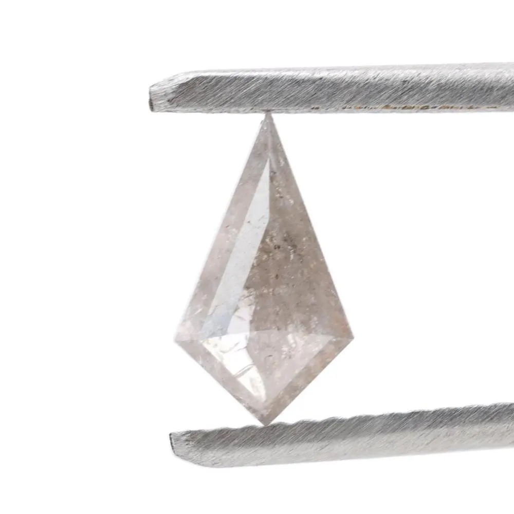 0.57 Ct Salt and Pepper Diamond, Natural Gray Kite Loose Diamonds for Engagement Ring
