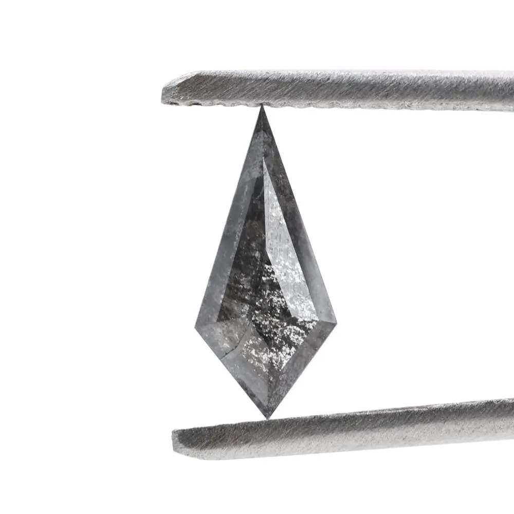 0.71 Cts Salt and Pepper Diamond, Natural Gray Smokey Kite Loose Diamonds for Engagement Ring