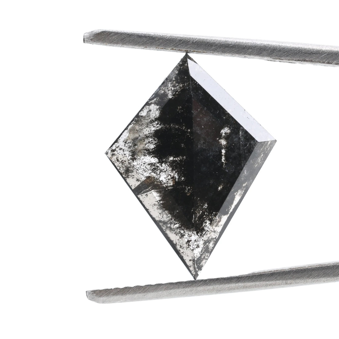 2.94 Carat Salt and Pepper Diamond, Natural Gray Kite Loose Diamonds for Minimalist Engagement Ring