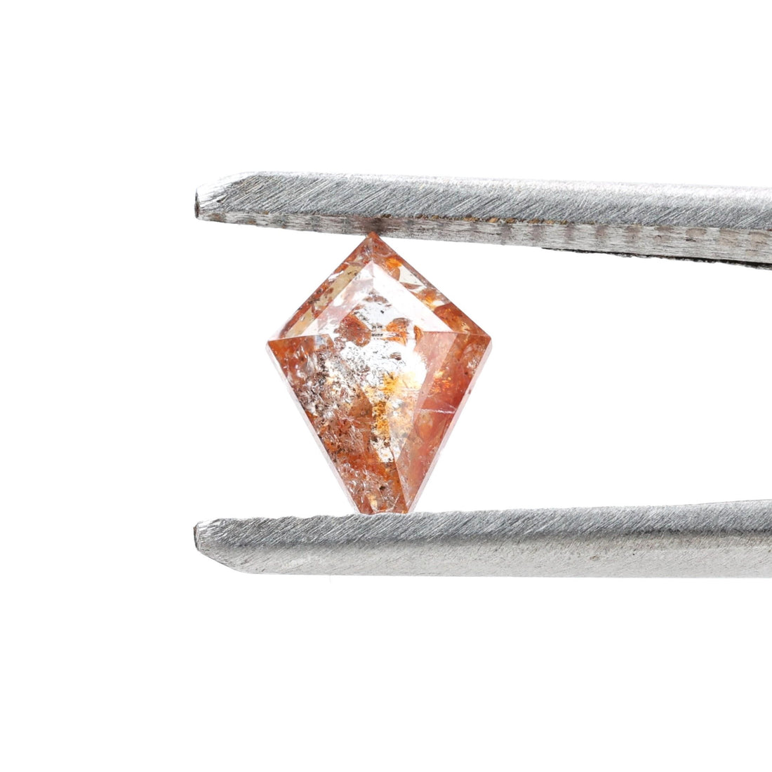 0.63 Carat Salt and Pepper Diamond, Natural Orange Kite Loose Diamonds for Minimalist Engagement Ring