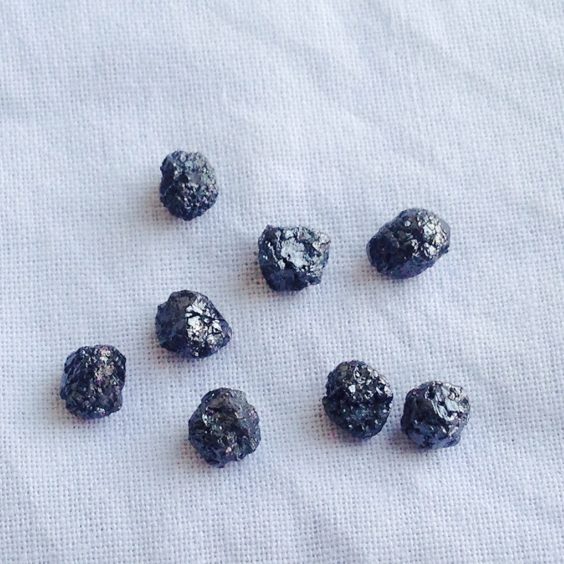 Natural Jet Black Raw Uncut Rough Loose Diamonds 4.00 to 5.00 MM Size Conflict Free Earth Mind 5.00 Carat Lot
