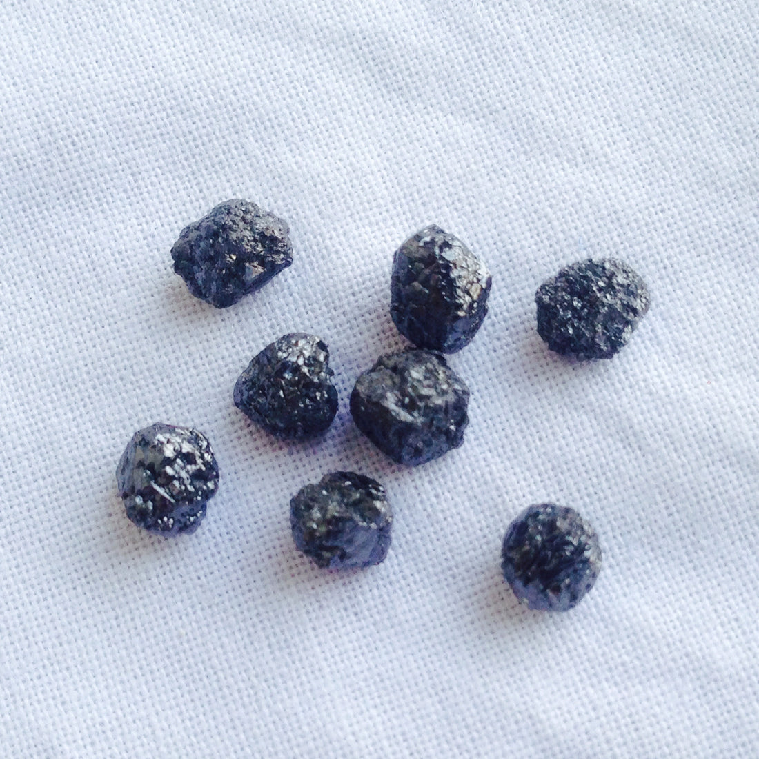 Natural Jet Black Raw Uncut Rough Loose Diamonds 4.00 to 5.00 MM Size Conflict Free Earth Mind 5.00 Carat Lot
