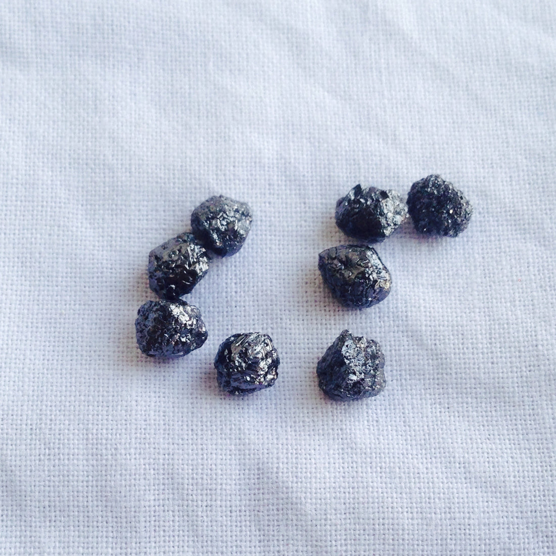 Natural Jet Black Raw Uncut Rough Loose Diamonds 4.00 to 5.00 MM Size Conflict Free Earth Mind 5.00 Carat Lot