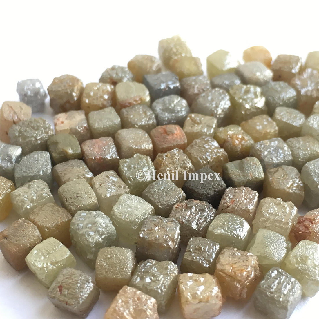 Cube Rough Diamond, Natural Mix Color Congo Cube Raw Rough Diamond, 4.50 to 5.00 MM Size 10.00+ Carat Lot