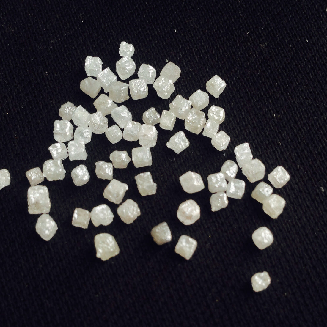5.00 Carat Lot Natural Gray Color Rough Cube Shape Loose Diamonds 1.50 to 2.00 MM Size