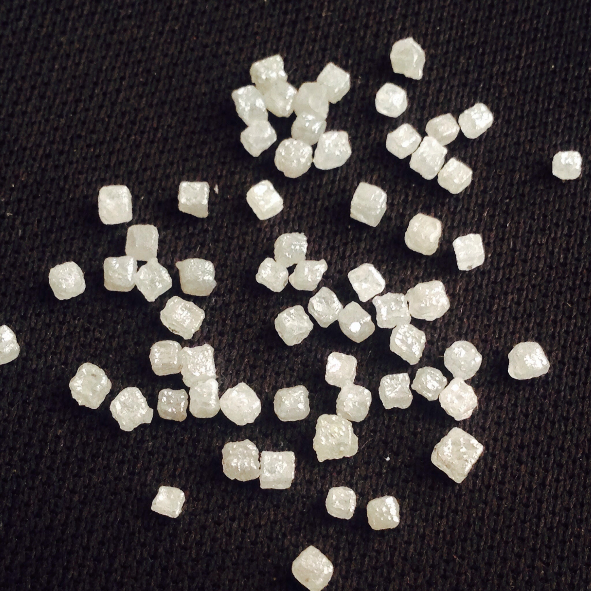 5.00 Carat Lot Natural Gray Color Rough Cube Shape Loose Diamonds 1.50 to 2.00 MM Size
