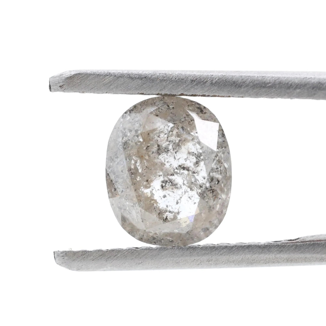 1.59 Ct Salt and Pepper Diamond, Natural Gray Oval Cut Loose Diamonds for Minimalist Engagement Ring