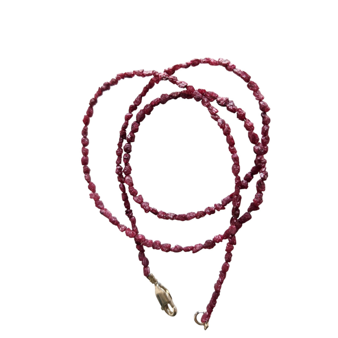 Purple Pink Rough Diamond Beads 16" Strand Necklace, Natural Loose Long Drilled Diamond Beads Chain