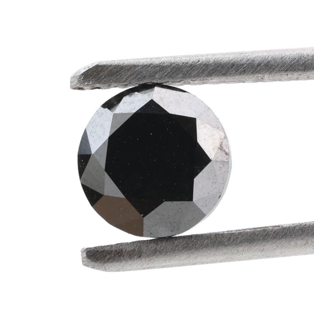1.50 Carat Natural Black Round Loose Diamonds for Engagement Ring