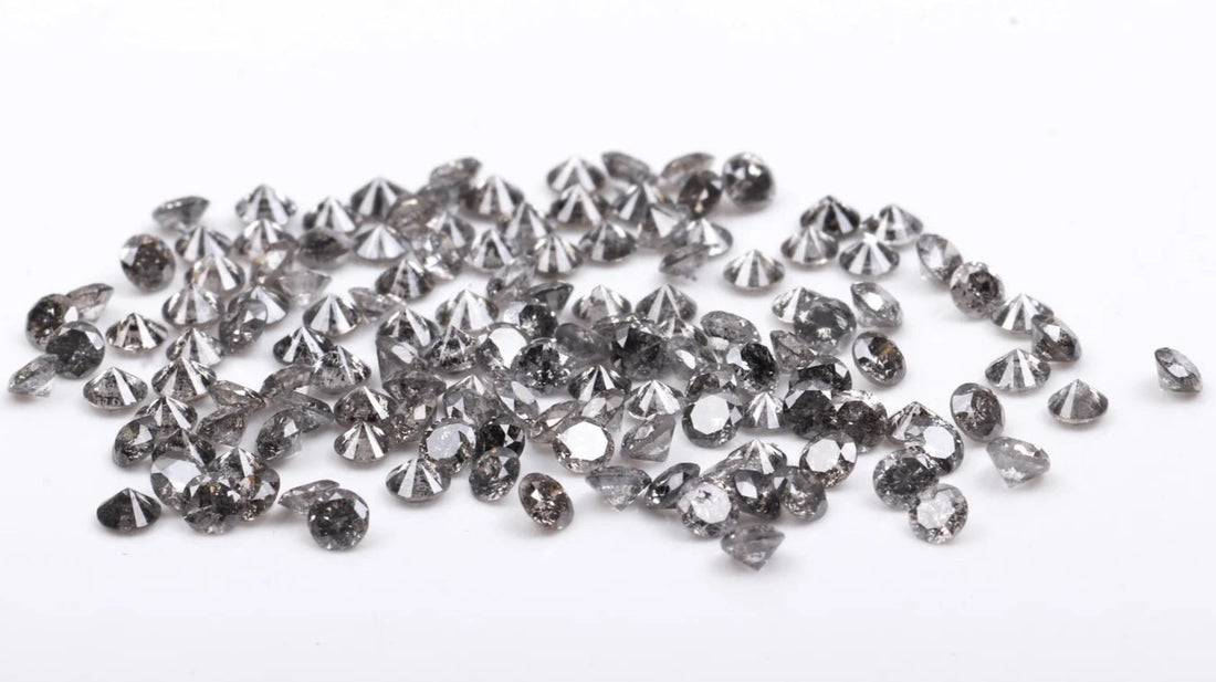 1.00 Ct 1.00 MM Natural Salt and Pepper Round Cut Loose Diamond for Engagement Ring