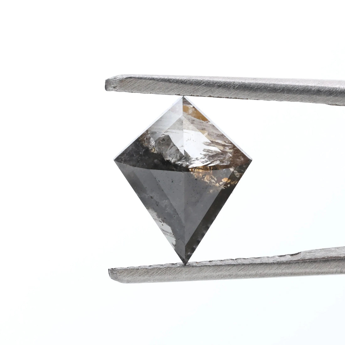 1.46 Carat Salt and Pepper Diamond, Natural Gray Kite Loose Diamonds for Minimalist Engagement Ring