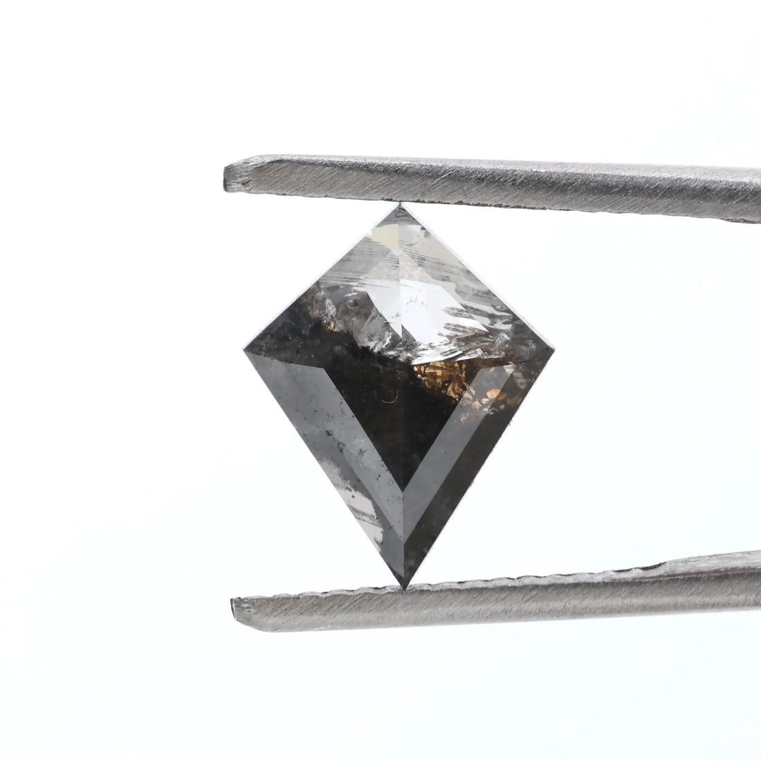 1.46 Carat Salt and Pepper Diamond, Natural Gray Kite Loose Diamonds for Minimalist Engagement Ring