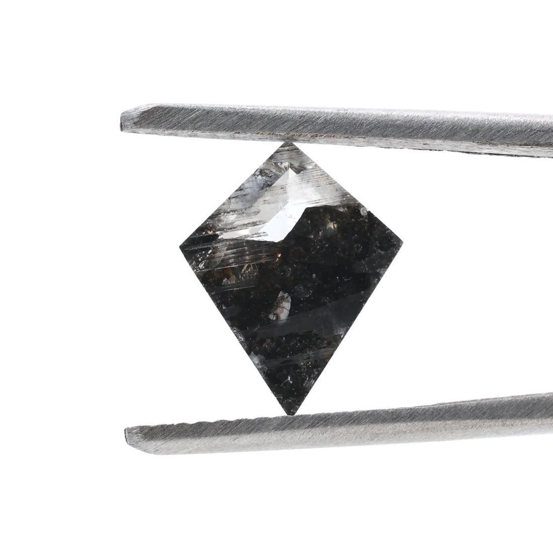 1.46 Carat Salt and Pepper Diamond, Natural Gray Kite Loose Diamonds for Minimalist Engagement Ring