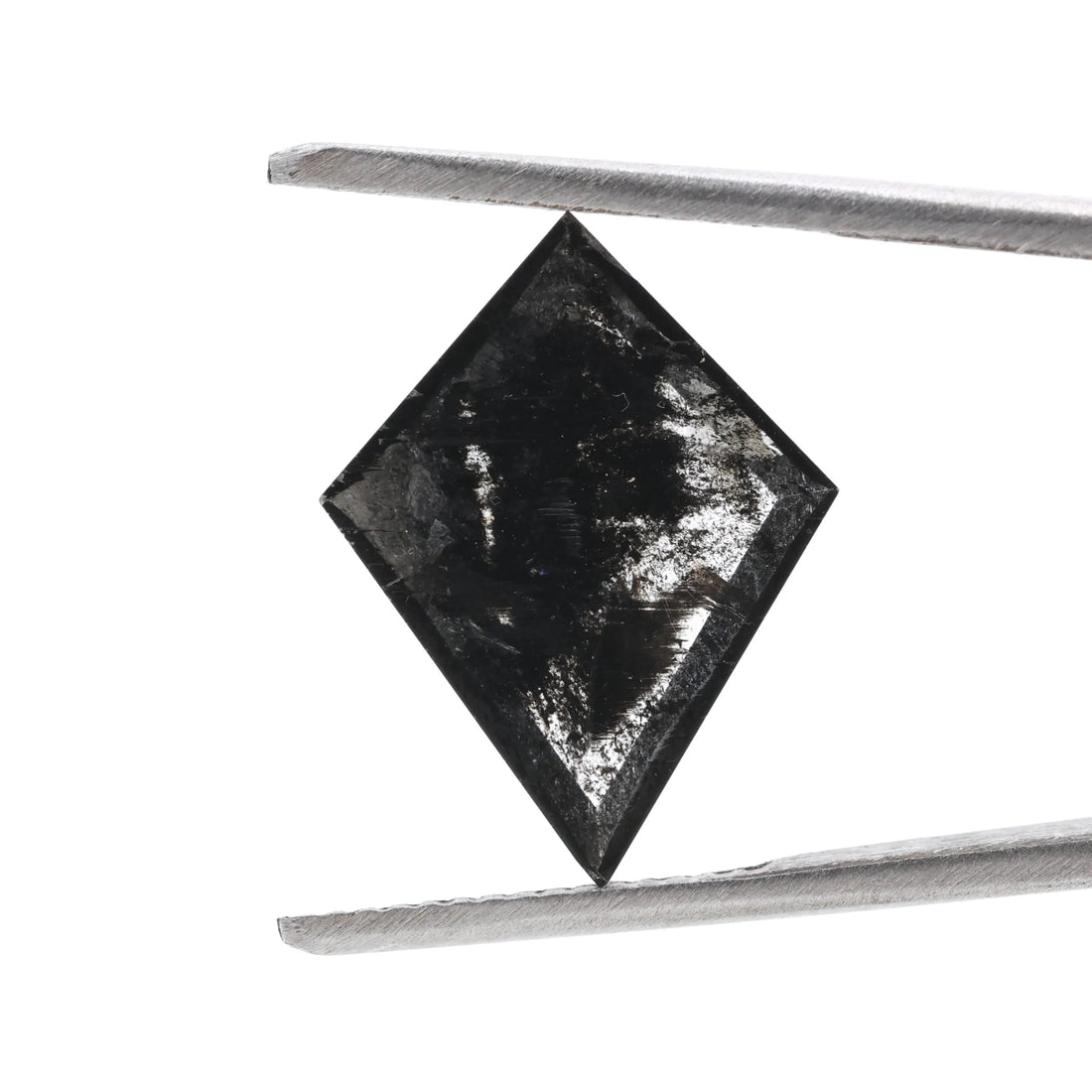 2.94 Carat Salt and Pepper Diamond, Natural Gray Kite Loose Diamonds for Minimalist Engagement Ring