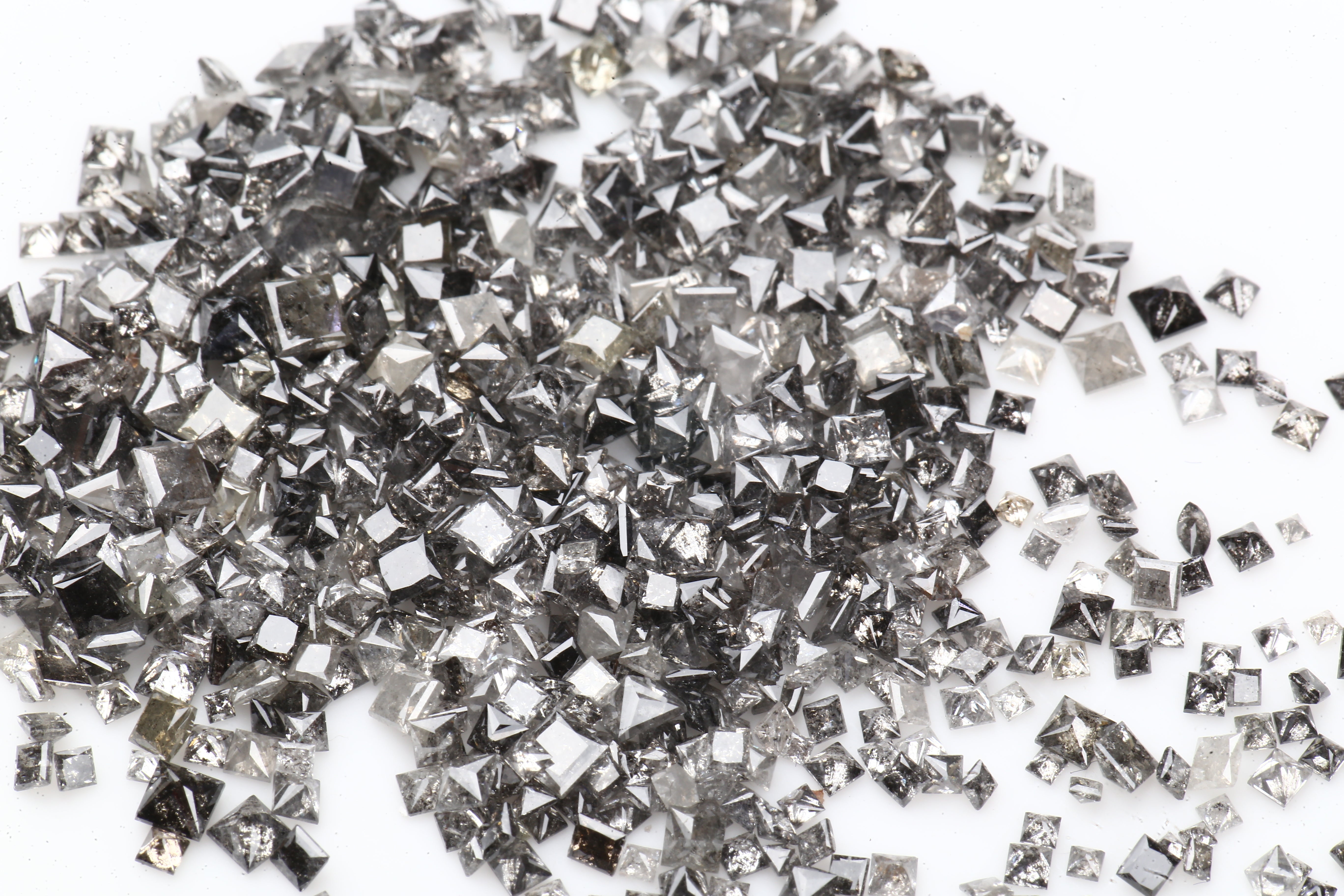 1.00 Ct Salt and Pepper Princess Cut Diamond 3.00 MM – Natural Gray Color Loose Diamond For Engagement Ring