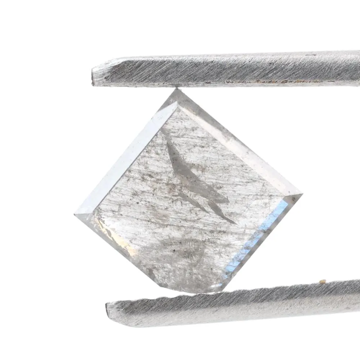 1.03 Ct Salt and Pepper Geomteric Diamond, Natural Gray Color Loose Diamonds for Wedding Ring