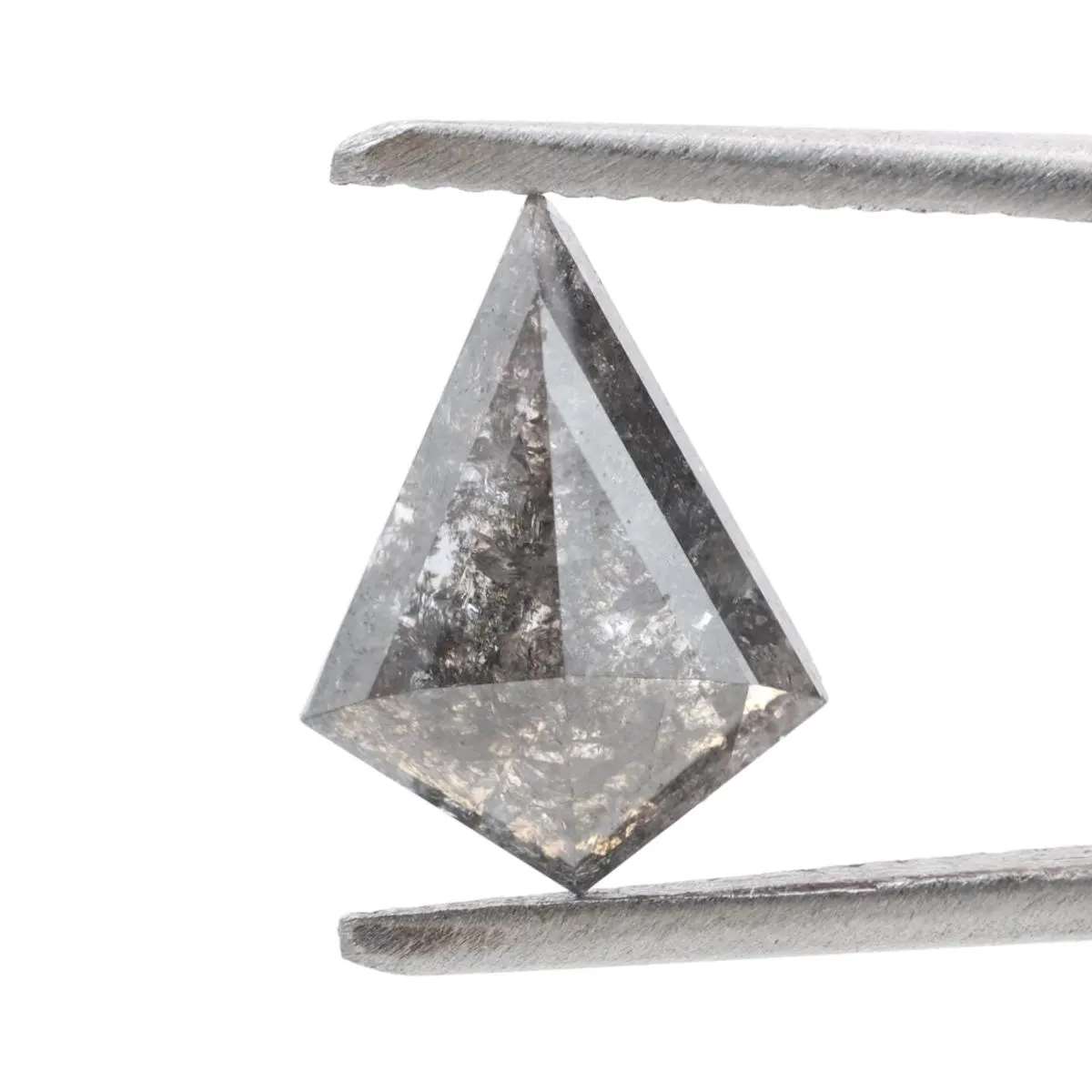 1.86 Ct Salt and Pepper Diamond, Natural Gray Smokey Kite Loose Diamonds for Engagement Ring
