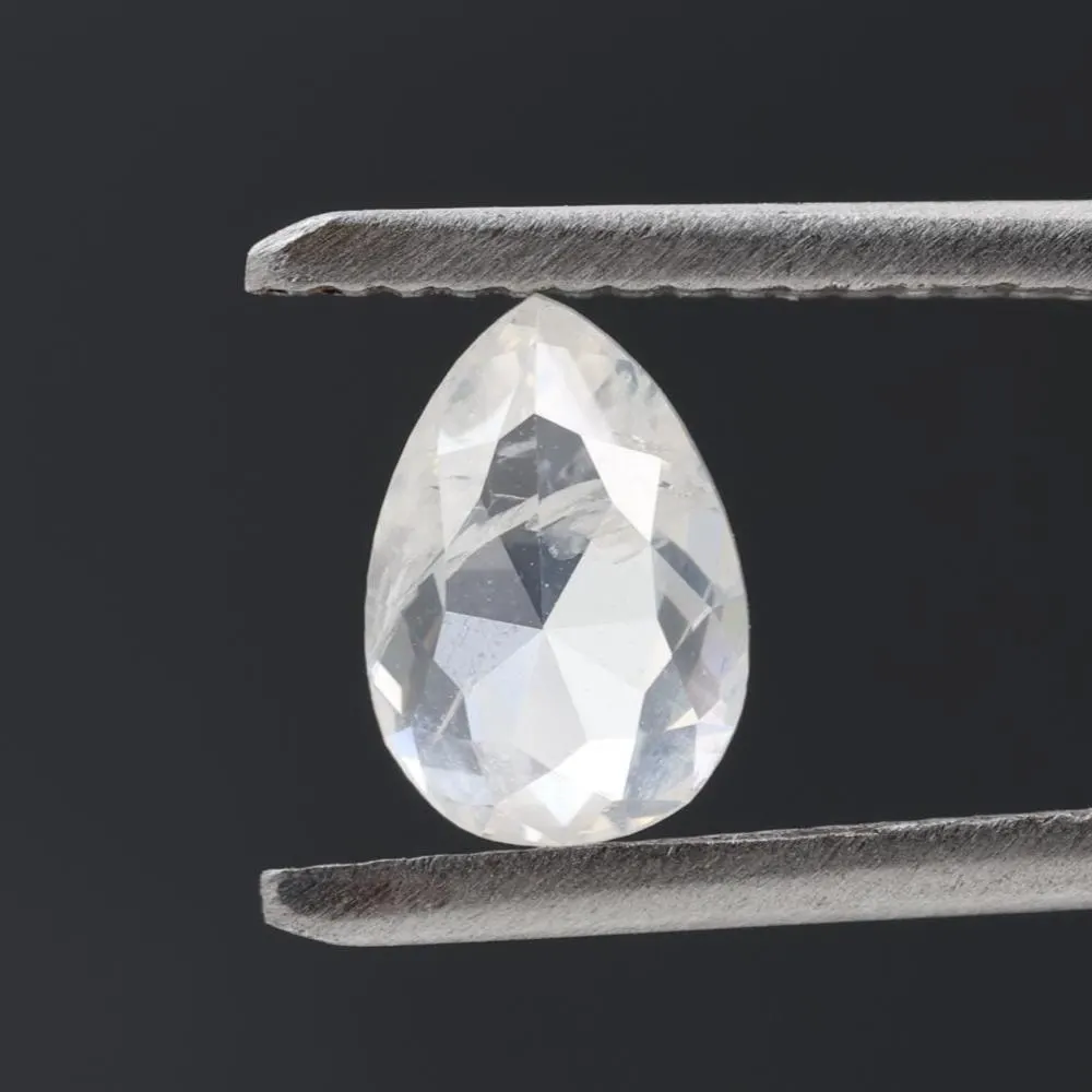 1.33 Ct Salt and Pepper Diamond, Natural Gray Color Pear Cut Loose Diamonds for Engagement Ring