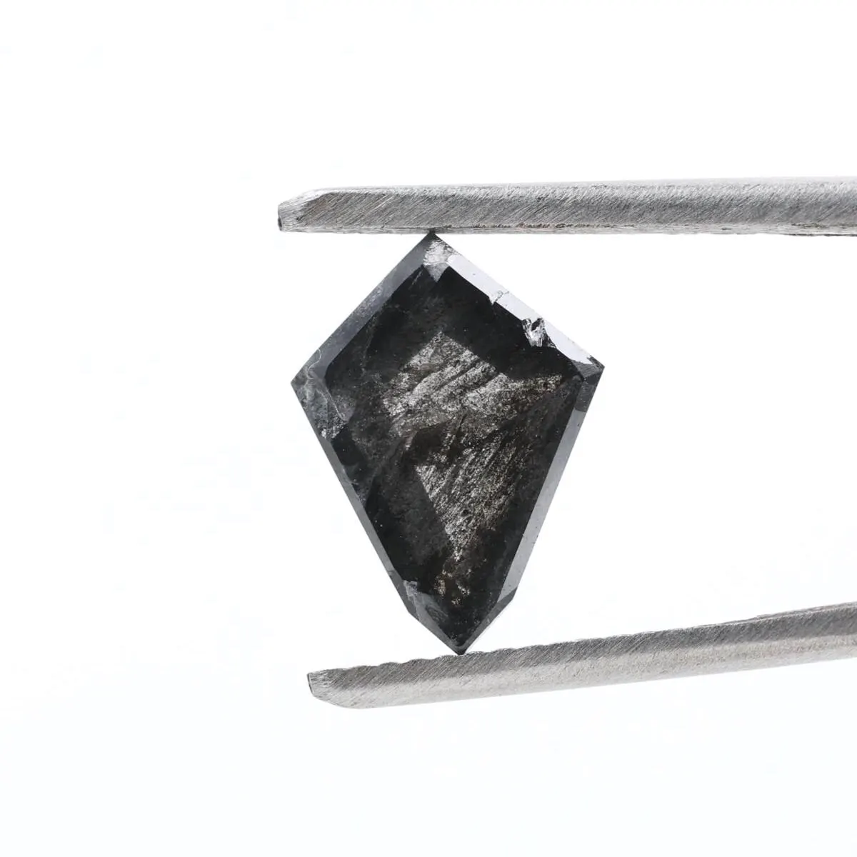 2.18 Ct Salt and Pepper Diamond, Natural Gray Smokey Kite Loose Diamonds for Engagement Ring