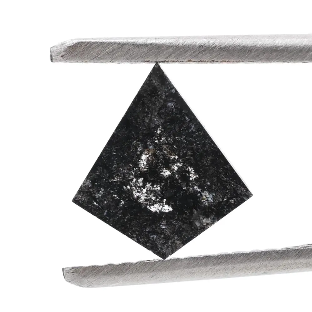 1.22 Ct Salt and Pepper Diamond, Natural Gray Smokey Kite Loose Diamonds for Engagement Ring