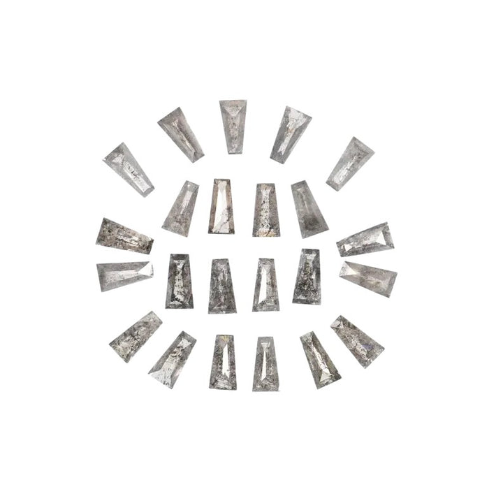 1.00 Ct Salt and Pepper Diamond, 3.00 x 1.50 MM – Natural Gray Color Tapper Baguette For Jewelery