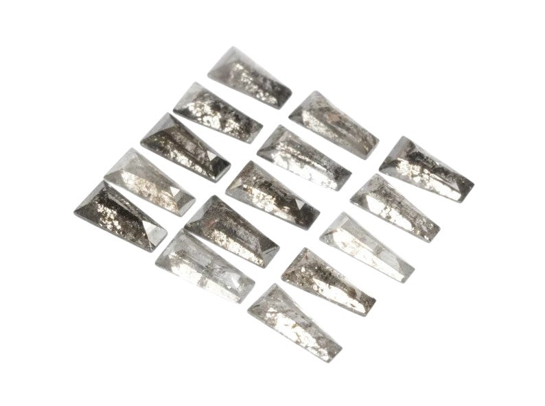 1.00 Ct Salt and Pepper Diamond, 4.00 x 2.00 MM – Natural Gray Color Tapper Baguette For Jewelery