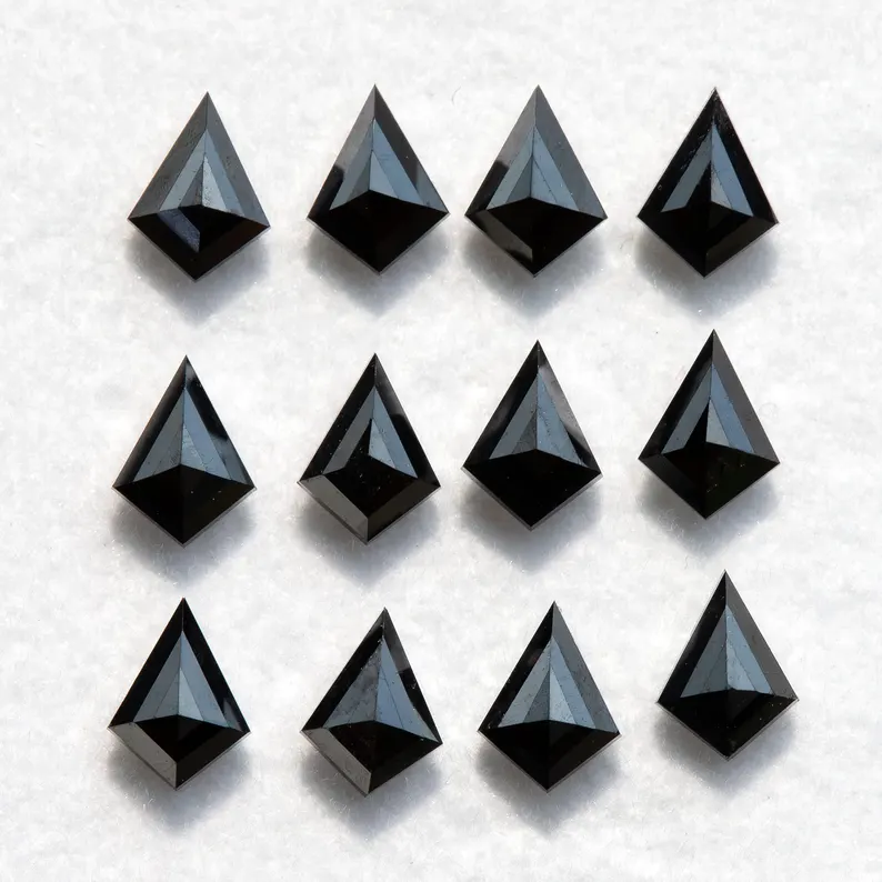 4.00 x 3.00 MM Natural Black Kite Loose Diamonds for Jewelry