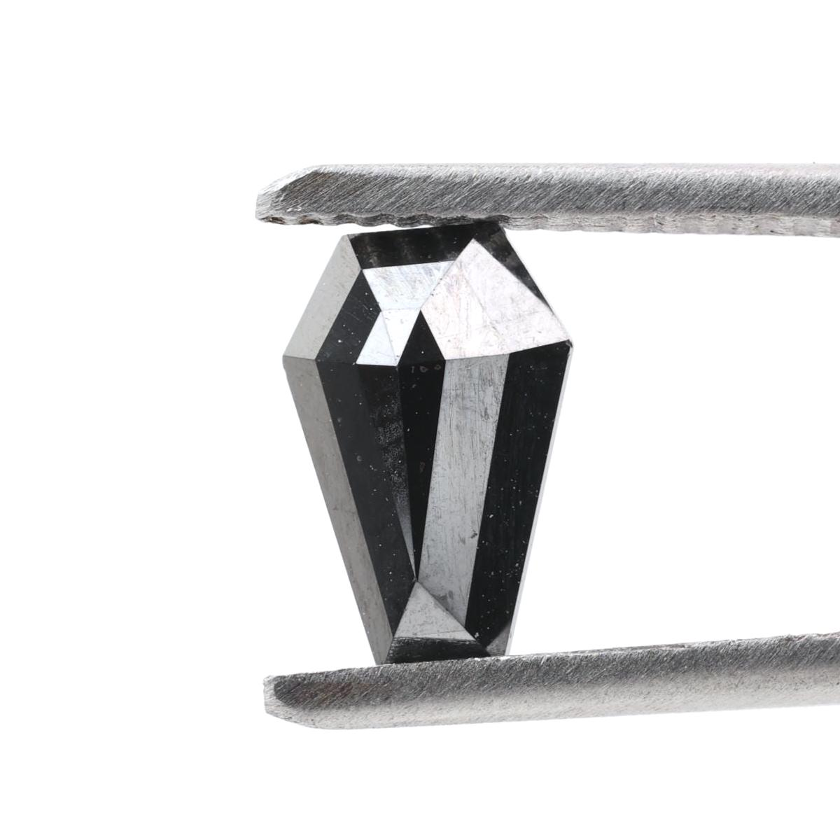 1.64 Carat Natural Black Coffin Loose Diamonds for Engagement Ring