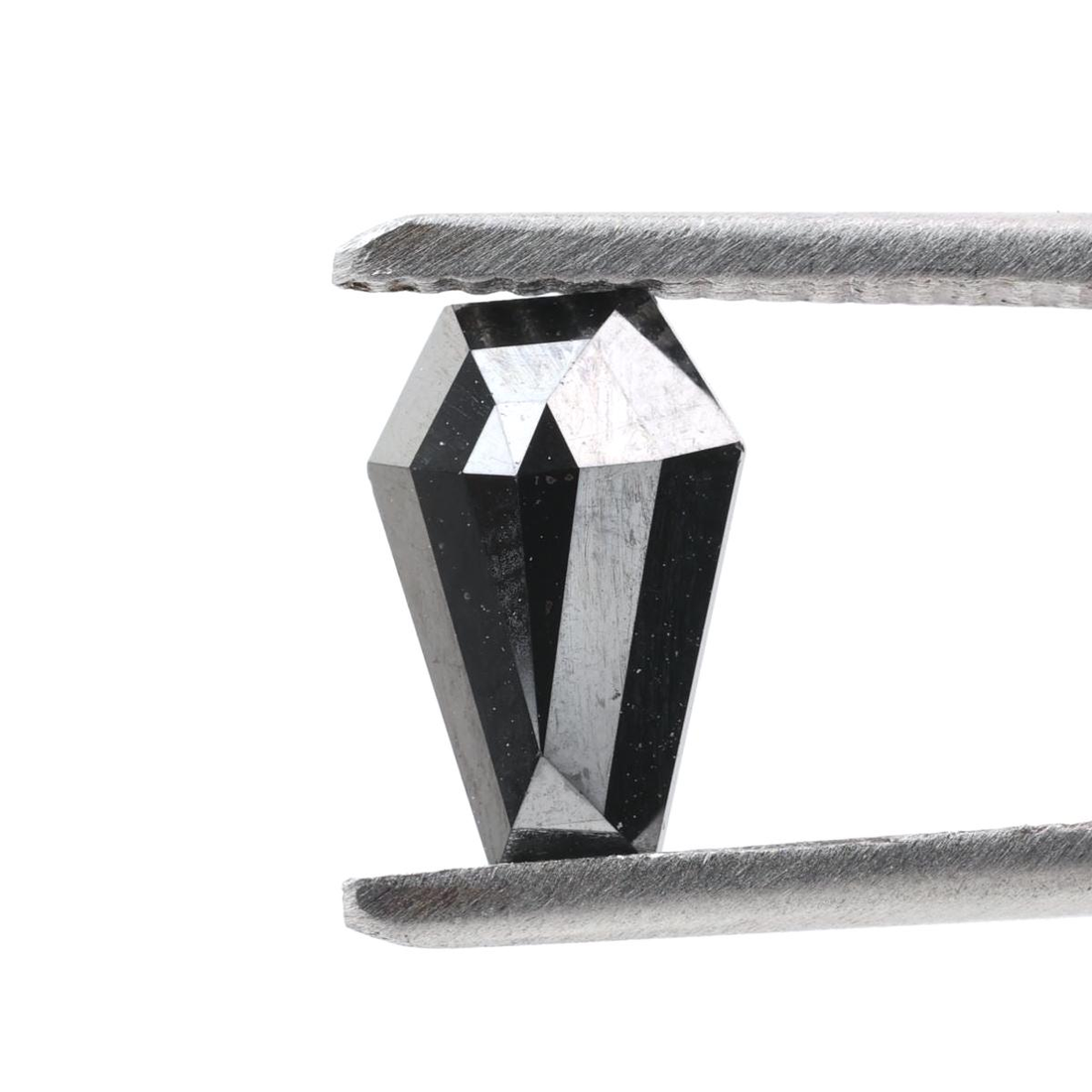 1.64 Carat Natural Black Coffin Loose Diamonds for Engagement Ring