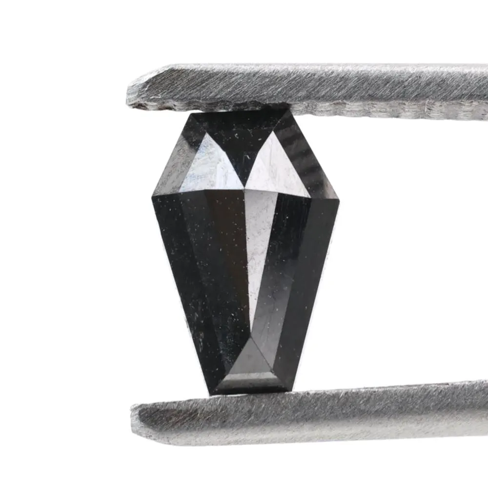1.07 Carat Natural Black Coffin Loose Diamonds for Engagement Ring