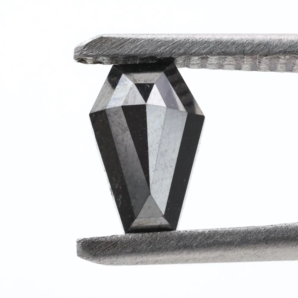 1.07 Carat Natural Black Coffin Loose Diamonds for Engagement Ring