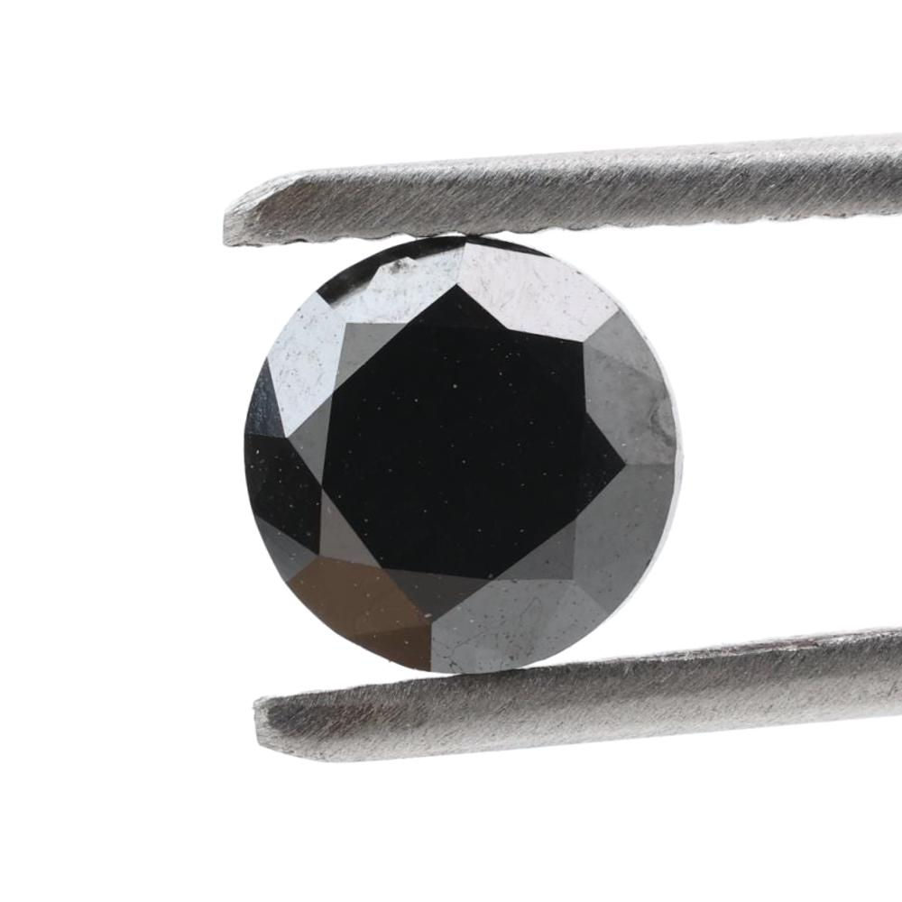 1.50 Carat Natural Black Round Loose Diamonds for Engagement Ring