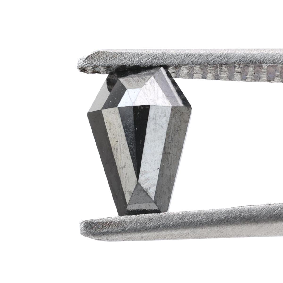 1.64 Carat Natural Black Coffin Loose Diamonds for Engagement Ring