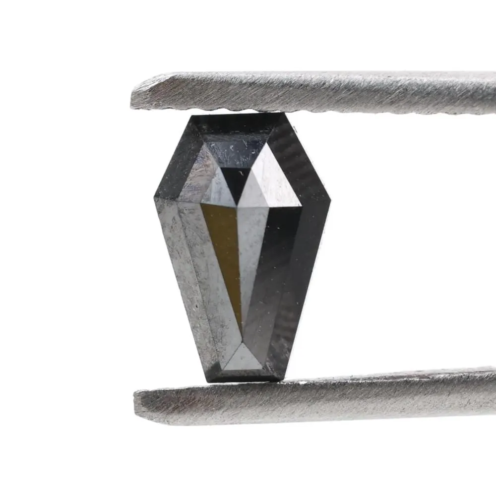 1.07 Carat Natural Black Coffin Loose Diamonds for Engagement Ring