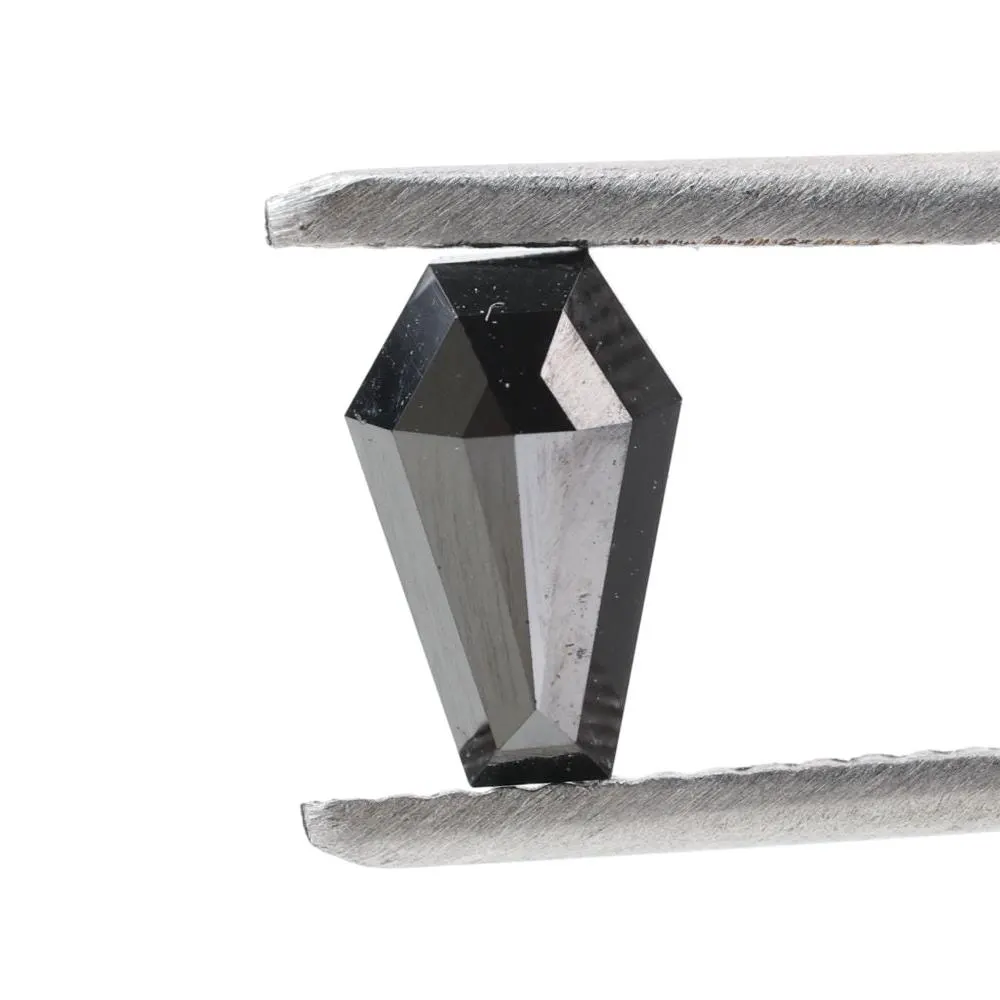 1.02 Carat Natural Black Coffin Loose Diamonds for Engagement Ring