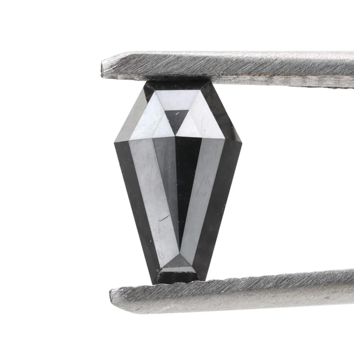 0.95 Carat Natural Black Coffin Loose Diamonds for Solitaire Ring